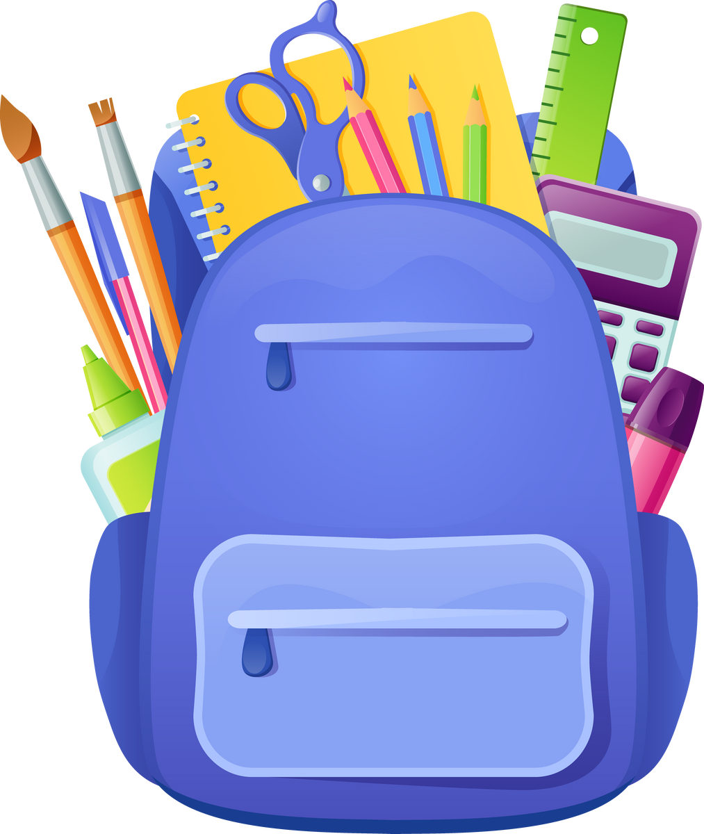 Backpack school supplies